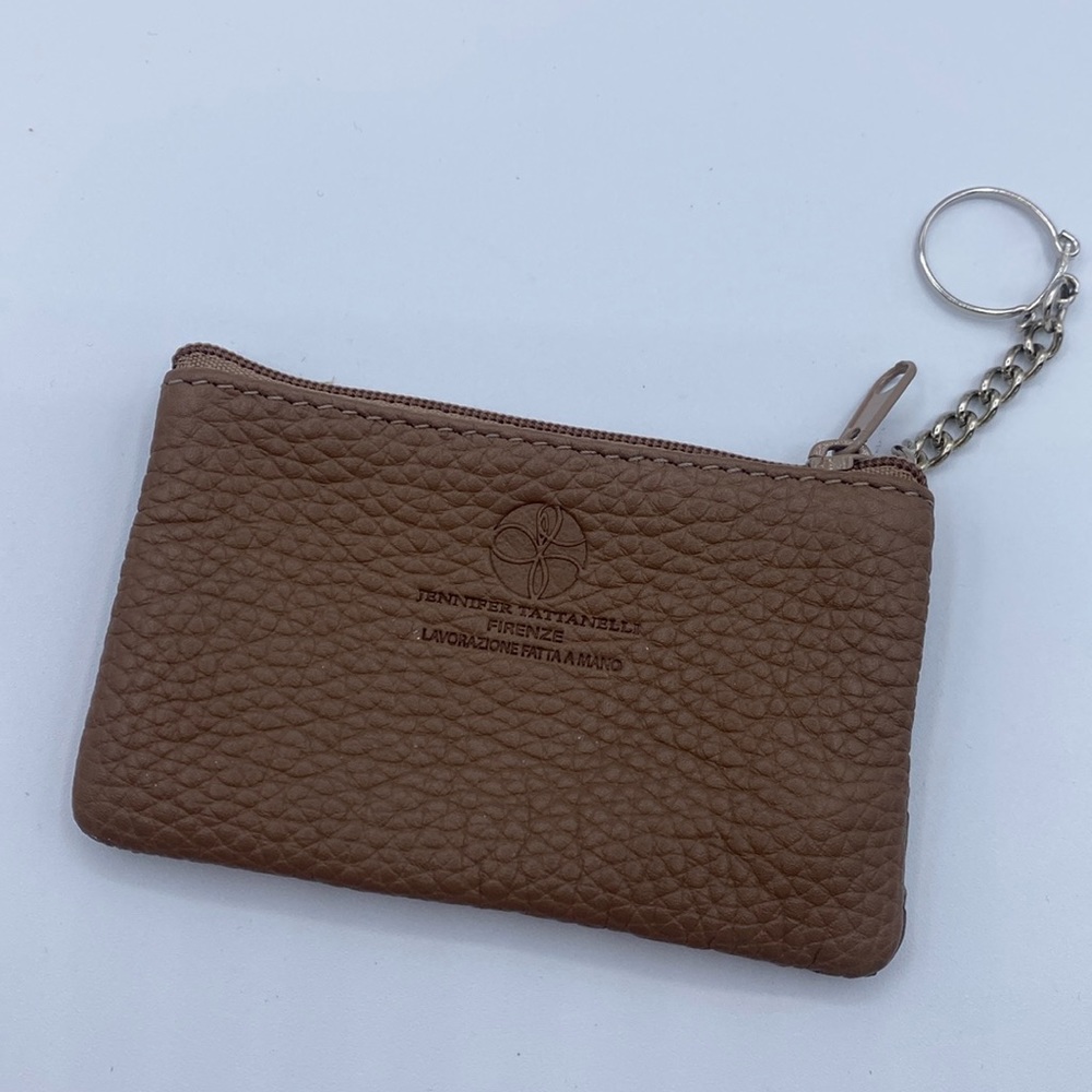 Jennifer tattanelli Italian Leather Coin Pouch Purse Keychain